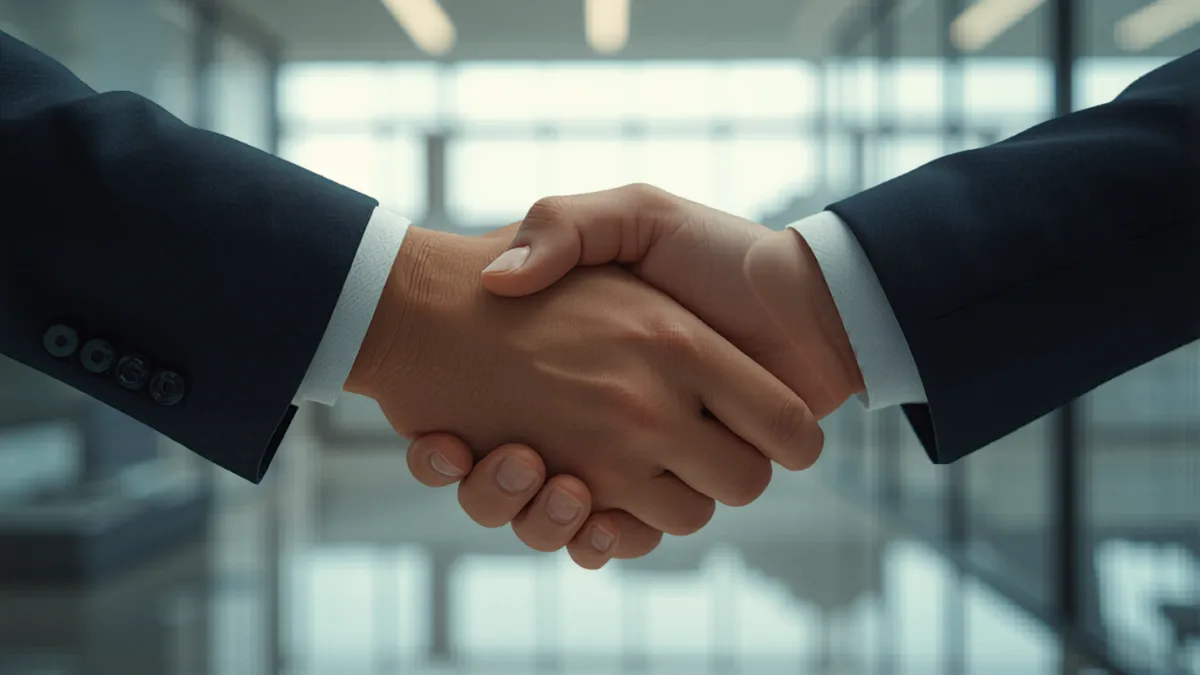 Business handshake agreement
